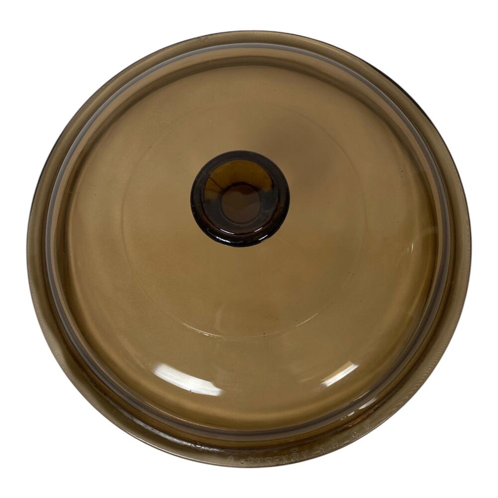 Vintage Pyrex Visions Amber Glass Replacement Lid V-1.5-C Fits 1.5L Saucepan